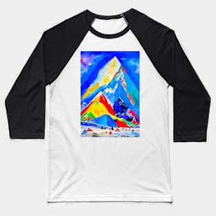 Majestic Mountain Art Baseball T-Shirt